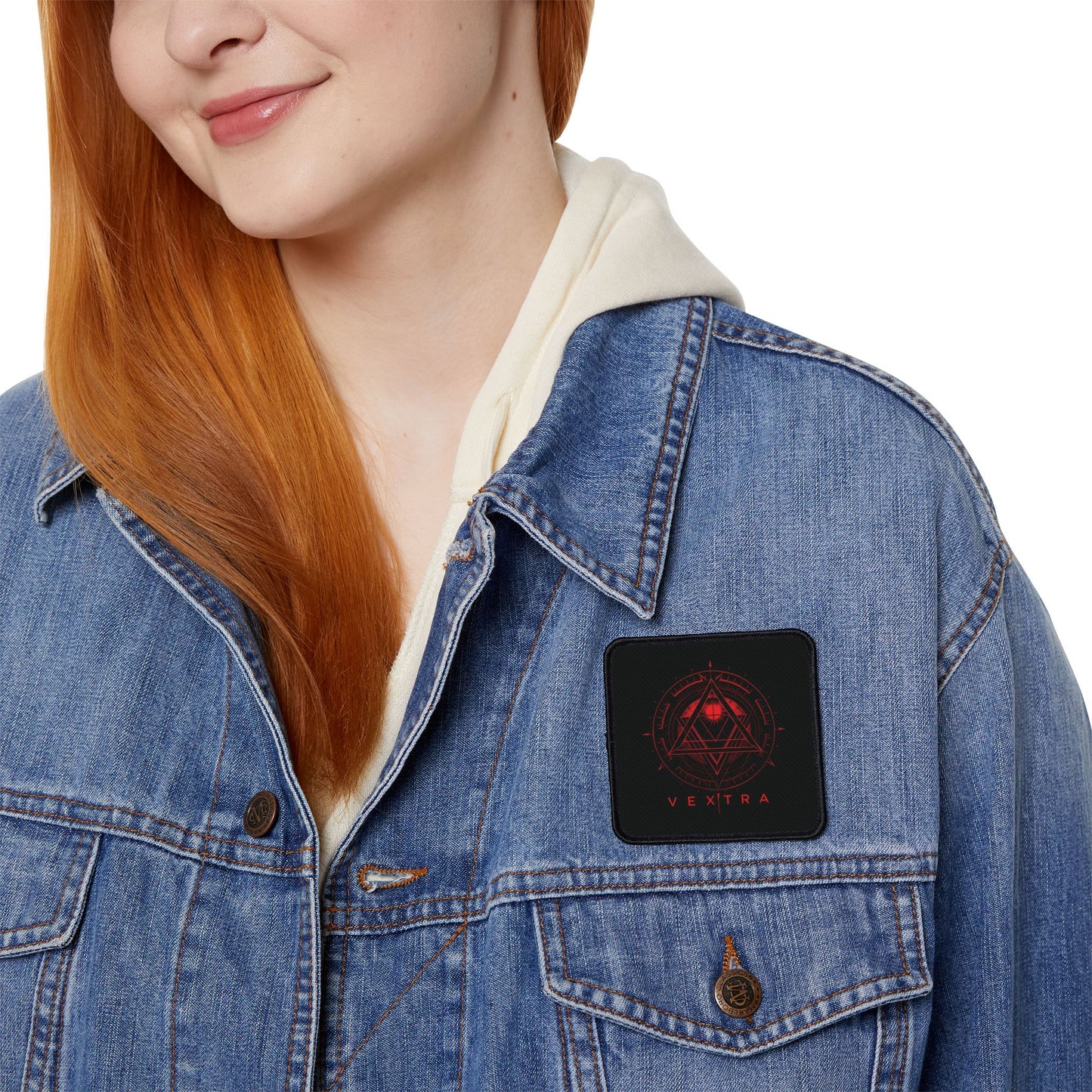 Vextra Iron-On Patch - Edgy Graphic Emblem for Jackets and Bags