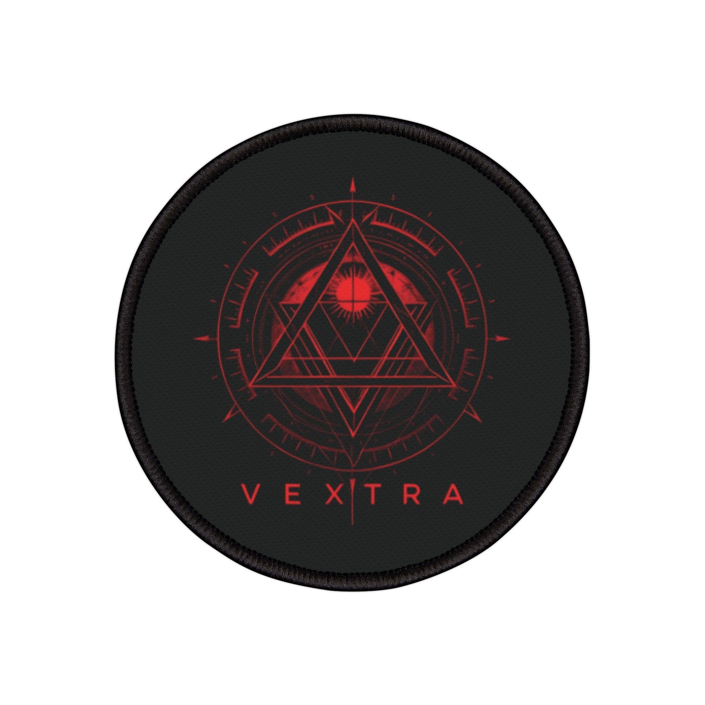 Vextra Iron-On Patch - Edgy Graphic Emblem for Jackets and Bags