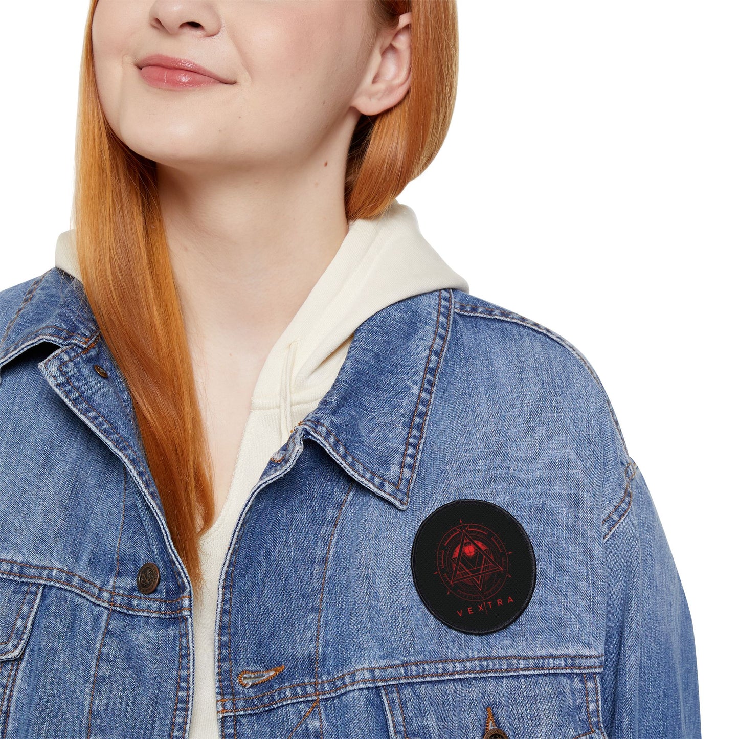 Vextra Iron-On Patch - Edgy Graphic Emblem for Jackets and Bags